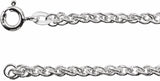 Rhodium-Plated Sterling Silver 2 mm Rope 16" Chain 