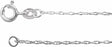 Rhodium-Plated Sterling Silver .85 mm Rope 20" Chain