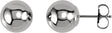 14K White Gold 8 mm Ball Earrings