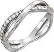 14K White Gold 1/8 CTW Natural Diamond Infinity-Inspired Ring