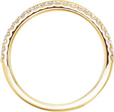 14K Yellow Gold 1/5 CTW Natural Diamond Criss-Cross Ring