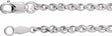 Rhodium-Plated Sterling Silver 2 mm Rope 20" Chain 