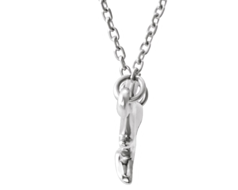 14K White Branch Bar 16-18" Necklace