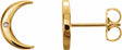 14K Yellow Gold .005 CTW Natural Diamond Crescent Earrings