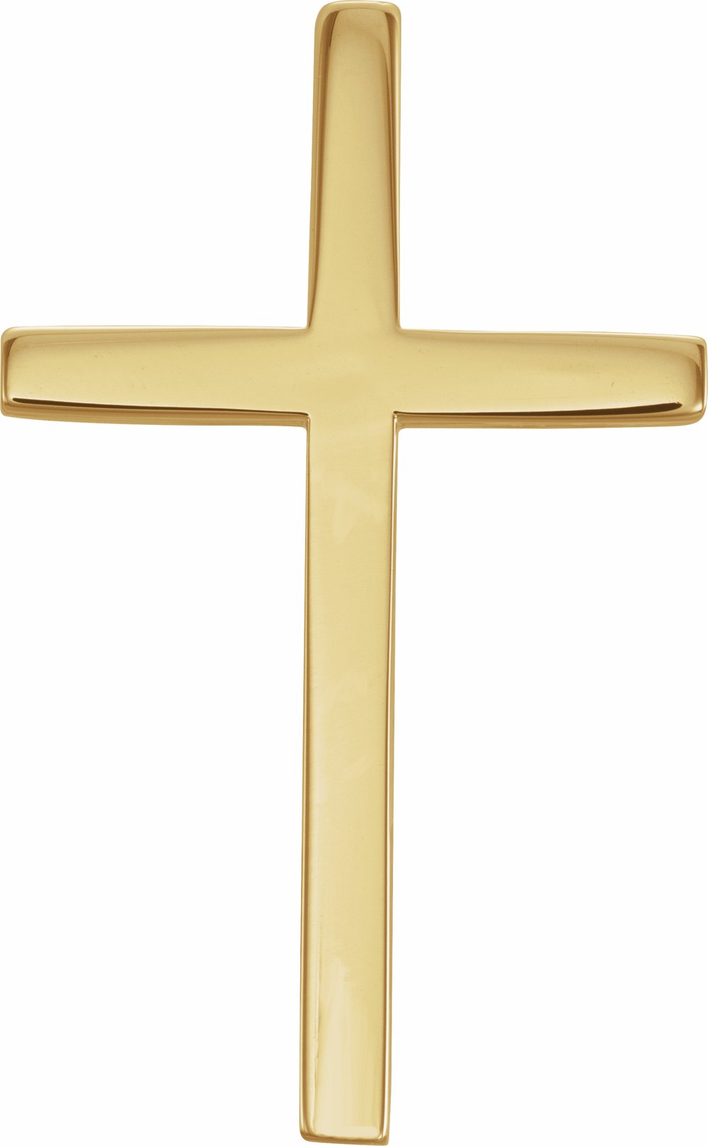 14K Yellow Gold 25.7x15.7 mm Cross Pendant