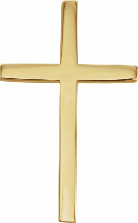 14K Yellow Gold 25.7x15.7 mm Cross Pendant