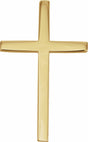 14K Yellow Gold 25.7x15.7 mm Cross Pendant