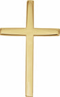 14K Yellow 25.7x15.7 mm Cross Pendant