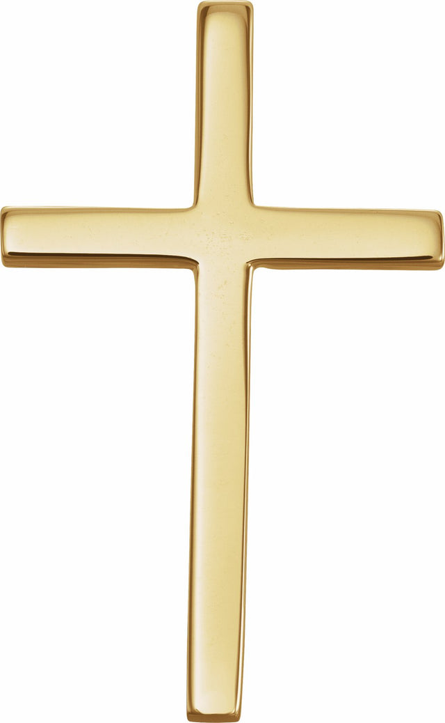 14K Yellow 21.7x13.5 mm Cross Pendant