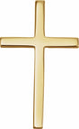 14K Yellow 21.7x13.5 mm Cross Pendant