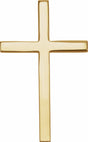 14K Yellow Gold 29.5x18.2 mm Cross Pendant