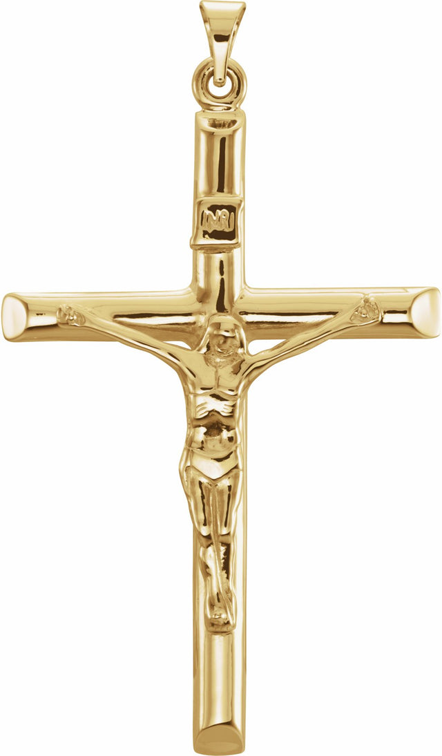 14K Yellow Gold 43x29 mm Crucifix Pendant