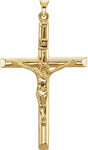 14K Yellow Gold 43x29 mm Crucifix Pendant