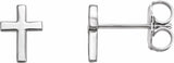 Sterling Silver 6 mm Cross Earrings