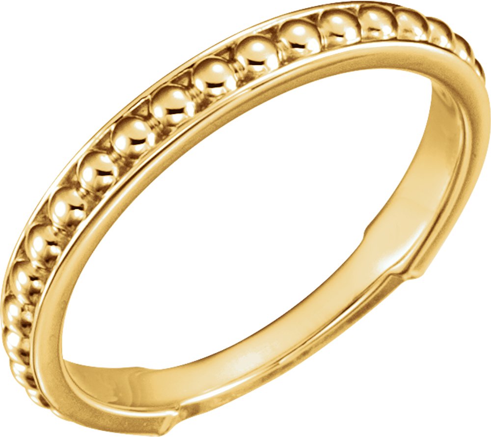 14K Yellow Stackable Bead Ring