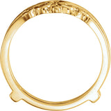 14K Yellow Scroll Ring Guard