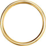 14K Yellow Gold 6 mm Coin Edge Comfort-Fit Half Round Band Size 10