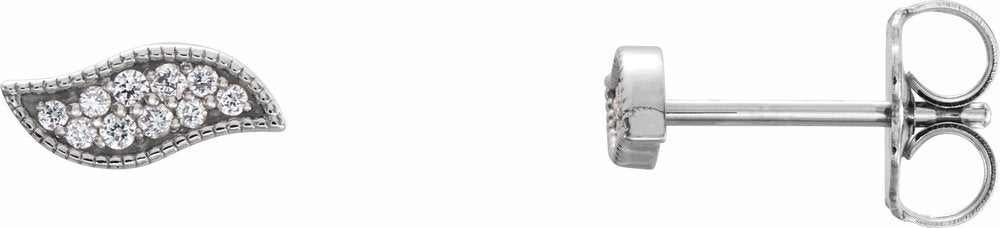 14K White .06 CTW Natural Diamond Earrings