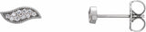 14K White .06 CTW Natural Diamond Earrings