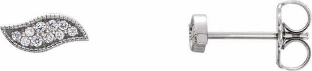 14K White .06 CTW Natural Diamond Earrings