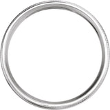 14K White Gold 8 mm Coin Edge Comfort-Fit Half Round Band Size 13