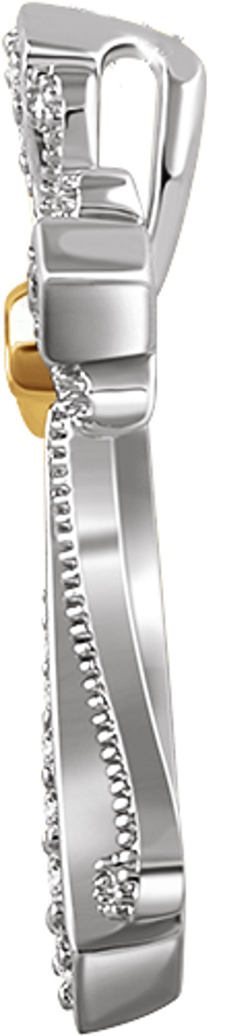 14K White/Yellow Gold 1/6 CTW Natural Diamond Cross Pendant
