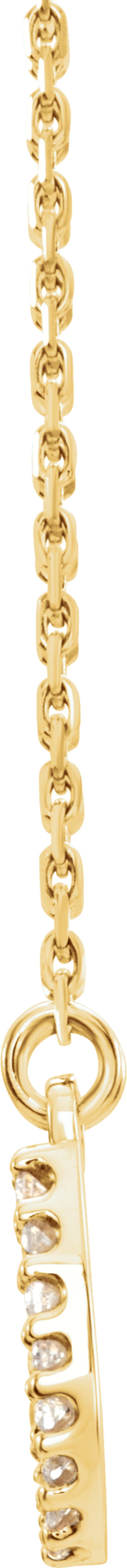14K Yellow Gold .07 CTW Natural Diamond Horseshoe 16" Necklace