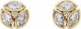 14K Yellow Gold 1/2 CTW Natural Diamond Earrings