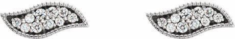 14K White .06 CTW Natural Diamond Earrings