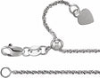 14K White Gold 1.4 mm Adjustable Diamond-Cut Twisted Snake 16-22" Chain