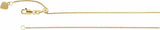 14K Yellow Gold 1 mm Adjustable Wheat 16-22" Chain