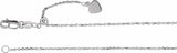 14K White Gold 1 mm Adjustable Cable 16-22" Chain