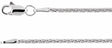 Rhodium-Plated Sterling Silver 1.5 mm Wheat 7" Chain