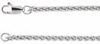 14K White Gold 2.4 mm Wheat 7" Chain