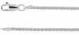 Rhodium-Plated Sterling Silver 1.8 mm Wheat 18" Chain