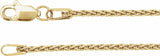 14K Yellow 1.25 mm Wheat 18" Chain