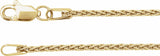 14K Yellow Gold 1.25 mm Wheat 24" Chain