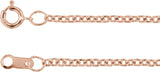 18K Rose 1.5 mm Cable 18" Chain