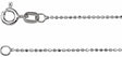 14K White Gold 1 mm Diamond-Cut Bead 16" Chain