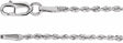 14K White Gold 1.5 mm Rope 20" Chain
