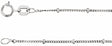 14K White Gold 1 mm Beaded Curb 20" Chain
