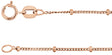 14K Rose 1 mm Beaded Curb 18" Chain