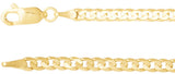 14K Yellow Gold 3 mm Curb 20" Chain
