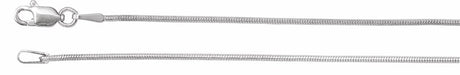 Sterling Silver 1 mm Snake 16" Chain