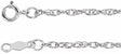 14K White Gold 1.5 mm Rope 18" Chain