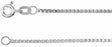 14K White Gold 1.3 mm Diamond-Cut Box 24" Chain