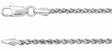 14K White Gold 2 mm Diamond-Cut Wheat 16" Chain