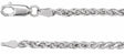 14K White Gold 2.75 mm Diamond-Cut Wheat 18" Chain
