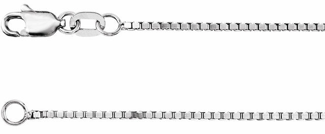 Sterling Silver 1 mm Box 24" Chain