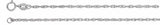 14K White Gold 1.75 mm Rope 7" Chain